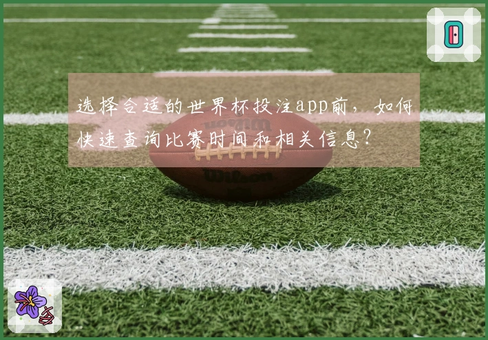 选择合适的世界杯投注app前，如何快速查询比赛时间和相关信息？